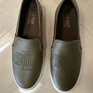 Ralph Lauren leather slip on shoes